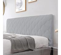 FOELANNE Cabeceros Cubre Cabeceros, Funda for cabecera de Cama de Color sólido, decoración de Cama Desmontable, Funda for cabecera de Cama Transpirable(Light Grey,W240XH70)