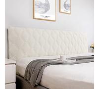 FOELANNE Cabeceros Cubre Cabeceros, Funda for cabecera de Cama de Color sólido, decoración de Cama Desmontable, Funda for cabecera de Cama Transpirable(White,W160XH70)