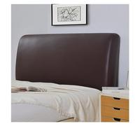 FOELANNE Cabeceros Cubre Cabeceros, Funda Impermeable for cabecera de Cuero Artificial, Cubierta elástica con Todo Incluido for cabecera de Cama, protección contra el Polvo(Coffee,150x75cm)