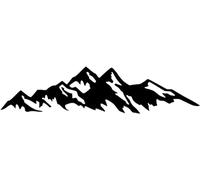 FOELANNE Decoración de pared de metal, arte de pared de montañas de metal, esculturas de pared de silueta de montañas 3D, vista de cordillera, decoración del hogar