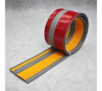 FOELANNE el Borde de la Esquina de la Goma Adhesiva, Borde de Borde de Escalera Antideslizante Autoadhesivo, PVC, Multicolor, 1-30M(Orange,5M)