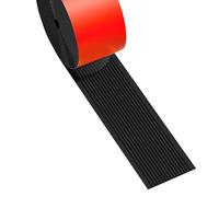 FOELANNE el Borde de la Esquina de la Goma Adhesiva, Borde de Escalera Antideslizante de Goma Autoadhesivo o Varios tamaños Multicolores(Black,10cmx5m)