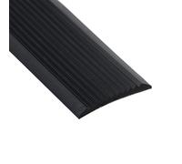 FOELANNE el Borde de la Esquina de la Goma Adhesiva, Escalera Autoadhesiva de PVC - Borde Deslizante, Multicolor, 3-6cm x 3-10m(Black,6cmx10m)
