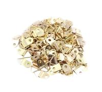 FOELANNE Gancho para Cuadros en Forma de Diente de Sierra, Colgador de Anillo en D Triangular Dorado for Marco de Fotos, Pintura al óleo de Espejo, 9x20mm, 10 Uds./100 Uds.(100pcs)