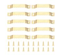 FOELANNE Gancho para Cuadros en Forma de Diente de Sierra, Colgadores for Marcos de Cuadros con Dientes de Sierra, 10 Unidades, Multicolor, 52x8mm(Gold)