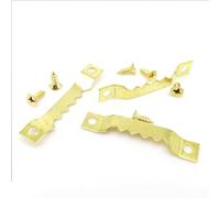 FOELANNE Gancho para Cuadros en Forma de Diente de Sierra, Perchas for Marcos de Cuadros con Dientes de Sierra, 25 Piezas, Multicolor(A Golden 7x40mm)