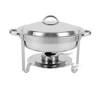 FOELANNE Juego de 4 piezas de acero inoxidable para autoservicio, 6 L, con tapa de cristal y soporte para tapa