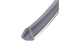 FOELANNE Junta de sellado para mampara de baño en forma de Protector transparente de goma for borde de canal en U, ranura de 0,5mm-35mm, 1 metro(8x7)