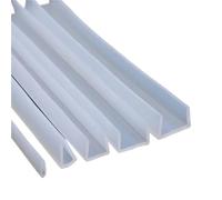 FOELANNE Junta de sellado para mampara de baño en forma de Tira de sellado de silicona con canal en U, 2-5 metros, for puerta, ventana, acero de vidrio sin marco(10x14x18mm,2Meters)