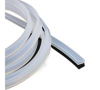 FOELANNE Junta de sellado para mampara de baño en forma de Tira del sello del ajuste del borde de la goma de silicona del canal U tamaños múltiples de 10 metros(4 X 7 X 10 Mm)