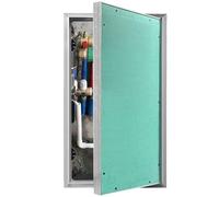 FOELANNE Panel de inspección de acceso para placas de yeso, Marco de metal de yeso pintable con cierre magnético for plomería en varios tamaños(50x50cm/19.7x19.7in)