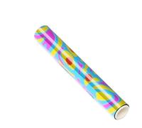 FOELANNE Papel de impresión, Papel de lámina for gofrar en caliente multicolor activado por calor, rollo de transferencia holográfica de 3 metros(Symphony)