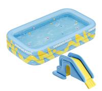 FOELANNE Piscina recreativa para familias, piscina hinchable con tobogán, paquete de 4, diferentes tamaños (3 m/10ft)