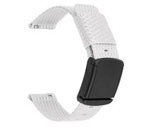 FOELANNE Pulsera reloj inteligente recambio, Correa de apertura rápida de 20mm, pulsera Universal de nailon con botón pulsador, correa de repuesto, correa de reloj de nailon(Type 3 White)