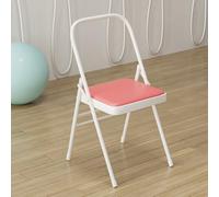 FOELANNE Silla de escritorio plegable y portátil, silla de yoga plegable multicolor 45 cm altura asiento 80 cm altura total 200 kg capacidad (Pink)