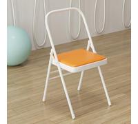 FOELANNE Silla de Oficina Plegable y Portátil, Silla de Yoga Plegable Multicolor 45 cm Altura del Asiento 80 cm Altura Total Capacidad 200 kg(Naranja)