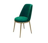 FOELANNE Sillas de comedor con respaldo, silla de comedor de terciopelo, multicolor, con respaldo, patas de metal para comedor, oficina, salón, dormitorio (verde)