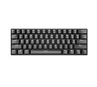 FOELANNE Teclado para Juegos, Teclado mecánico de 61 Teclas, Modo Dual, Bluetooth, USB 17, retroiluminado monocromático, en Negro o Blanco(White,Blue Switch)