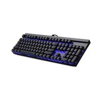 FOELANNE Teclado para Juegos, Teclado mecánico for Juegos de 104 Teclas con retroiluminación RGB, 14 Modos, Interruptor Azul, Negro
