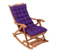FOELANNE Tumbona plegable de bambú, ajustable, plegable, para jardín, cojín para reposacabezas de madera, multicolor (morado)