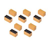 Foemey 10 x DC 5V Bobina 125V/1A DC 30V/2A AC 2A/30V DC 8 pines DPDT Relé de alimentación HK19F