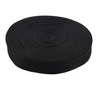 Foemey 25Mmx20M Rollo de Correa de Cinta de Nylon para la Correa de la Correa de la Correa del Bolso Que Hace el Arte DIY - Negro
