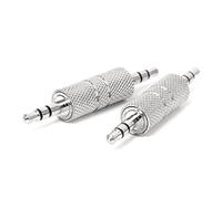 Foemey 2pzs 3.5mm Macho Estereo a 3.5mm Macho Conector de acoplador de Jack Adaptador de Audio de Auriculares
