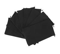 Foemey 40 unidades de lona con cremallera bolsa de maquillaje lápiz estuche en blanco DIY manualidades para viajes DIY artesanía escuela negro, Negro