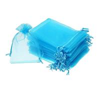 Foemey 50 bolsas de regalo de organza de 4 x 6 pulgadas, bolsas de joyería con cordón, bolsas de regalo de boda y fiestas ()