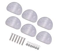 Foemey 6 unidades perla blanca guitarra tacos sintonizadores botones afinadores cabezas máquina acorde premium clave botón tapa botones mango tapas