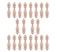Foemey Balaustre de madera de haya sin pintar de 7,6 x 1,8 cm, 20 unidades, para decoración del hogar, restaurante, decoración de reparación