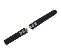 Foemey Banda de Reloj de Correa de Silicona de 20 Mm para Chronoscaph Autoscaph 21 Band, Negro