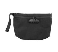 Foemey Bolsa de dinero con cerradura, bolsa de dinero de 11 x 7.5 pulgadas para almacenamiento de viaje, bolsa a prueba de olores con cremallera para dinero en efectivo, depósitos bancarios, gris