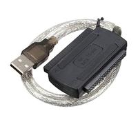 Foemey Cable adaptador USB 2.0 macho a IDE SATA, cable adaptador de disco duro para disco duro de PC de 2.5 pulgadas y 3.5 pulgadas