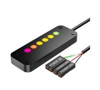 Foemey Control de la alimentación PC Control deslizante táctil alimentación PC PC escritorio fuente de alimentación externa SW LED encendido / apagado con cables de 2 m