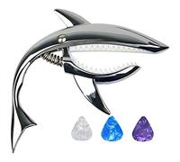 Foemey Guitarra Capo Capo de Aleación de Zinc para Guitarras Acústicas EEléctricas Clásicas y Bajas Ukelele Capo con, Plata