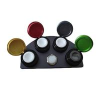 Foemey - Herramienta de reparación de reloj, soporte de taza de hierro fundido, para aceites relojeros y reparaciones de relojes, soporte de grasa de remojo de reloj de 4 agujeros, multicolor
