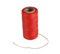 Foemey Hilo de cera encerada para coser de cuero, 260 m, 150D, 1 mm, para manualidades, color rojo