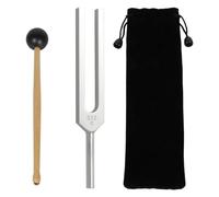 Foemey Horquillas de afinación de aleación de aluminio, accesorios para instrumentos de 512 Hz con martillos para pruebas del sistema nervioso, terapia de curación de sonido