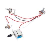 Foemey Interruptor de 3 palancas 1 tono 1 volumen kit de cableado para guitarra electrica 500K Jack de 1 juego