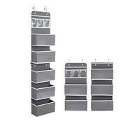 Foemey - Organizador de puerta, 6 estantes detrás del organizador de la puerta, flexible, 1 división a 2 organizador colgante de baño