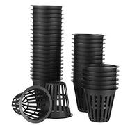 Foemey Paquete de 60 vasos de red de 2 pulgadas de malla ranurada con filtro de labios anchos, cesta para macetas hidropónicas