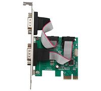 Foemey PCI-E PCI Express Dual Serial DB9 RS232 - Tarjeta adaptadora de controlador de 2 puertos, color verde