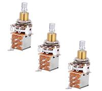 Foemey Potenciómetro A500K, 3 piezas, interruptor de control de guitarra, potencia de tono de guitarra eléctrica, piezas de volumen, color dorado
