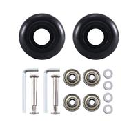 Foemey Ruedas giratorias de poliuretano para maleta de equipaje de 45 mm x 19 mm con kit de reparación de acero al carbono de 6 mm