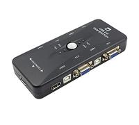 Foemey Uno para cuatro puertos USB 2.0 KVM Switch Box + 4 cables KVM teclado monitor VGA SVGA PC portátil