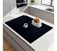 Foepoge Extra Grandes 92 x 61 cm x 2 mm Tapete de Silicona para Resina Epoxi Transparente Manualidades, Epoxy Resin Kit, Estera de Silicona para Llaveros, Cristales, Bisuteria Manualidades, Negro