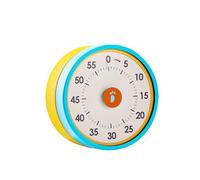 Foeska Temporizador Mecánico 60 Minutos Visible para Cocina Gimnasio Niños - Precisión Cronométrica Diseño Antichoque (Amarillo)