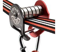 Fofana Kids Ninja Slider Slackline Zipline Polea - Deslizador de polea de acero inoxidable rojo - transforma la slackline en cremallera y carrera de obstáculos, kit de cremallera de ajuste rápido de 2