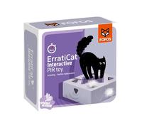 FOFOS Caja para Gatos, Juguete Interactivo con Pluma Inteligente, Pluma Colorida Brillante de Escondite con el Gato. Detección Inteligente del Acercamiento del Gato para Jugar